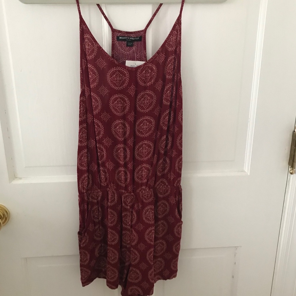 brandy meliville red medallion romper